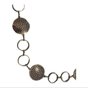 Vintage silver tone chain belt